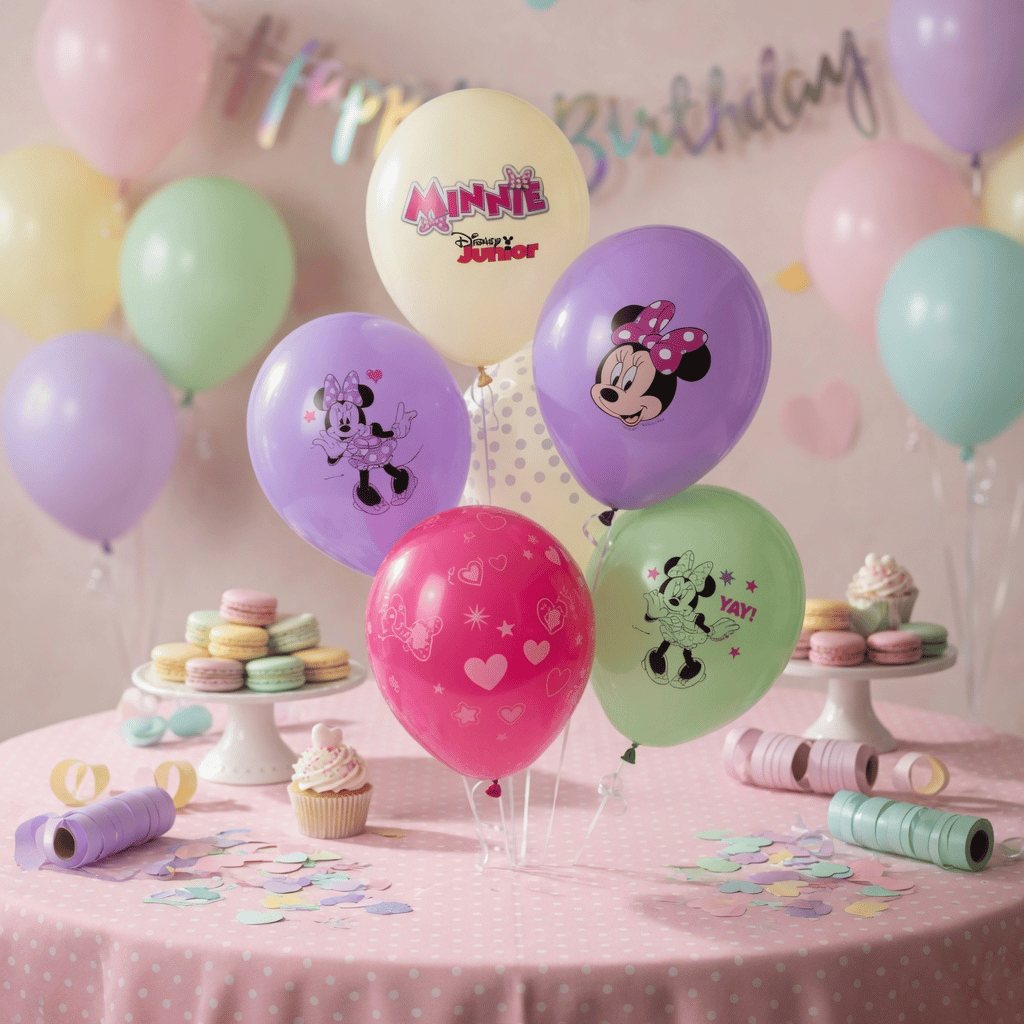 Balon 12 inç MİNNİE baskılı 6lı balon seti