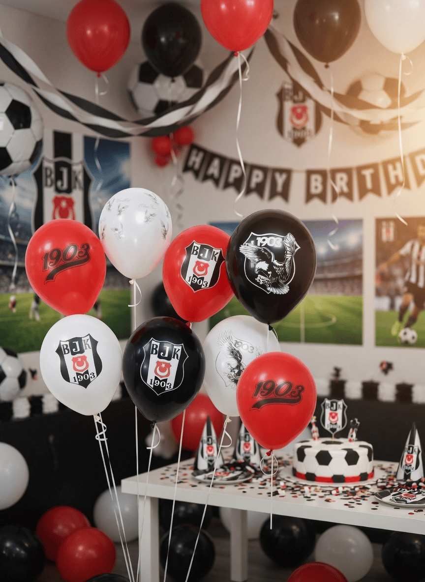 Balon Seti Beşiktaş lisanslı 12inç 8li paket