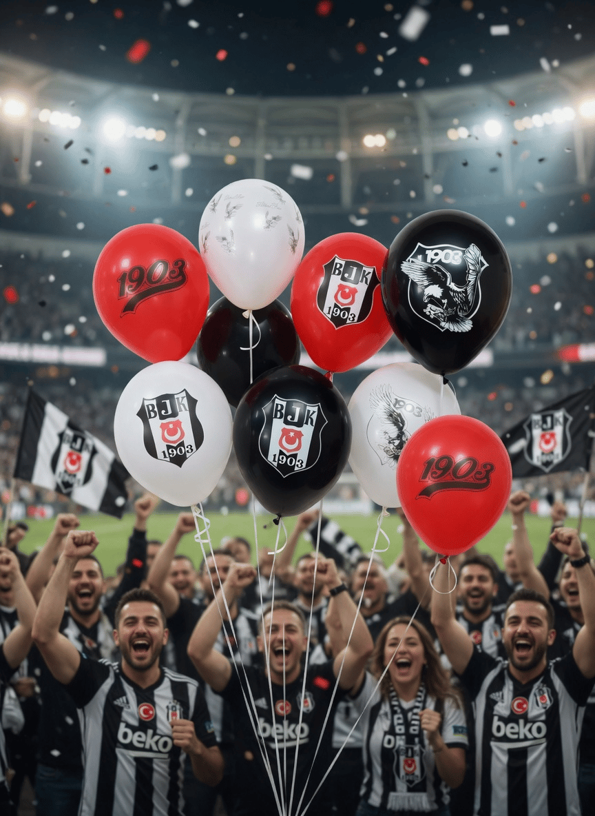 Balon Seti Beşiktaş lisanslı 12inç 8li paket