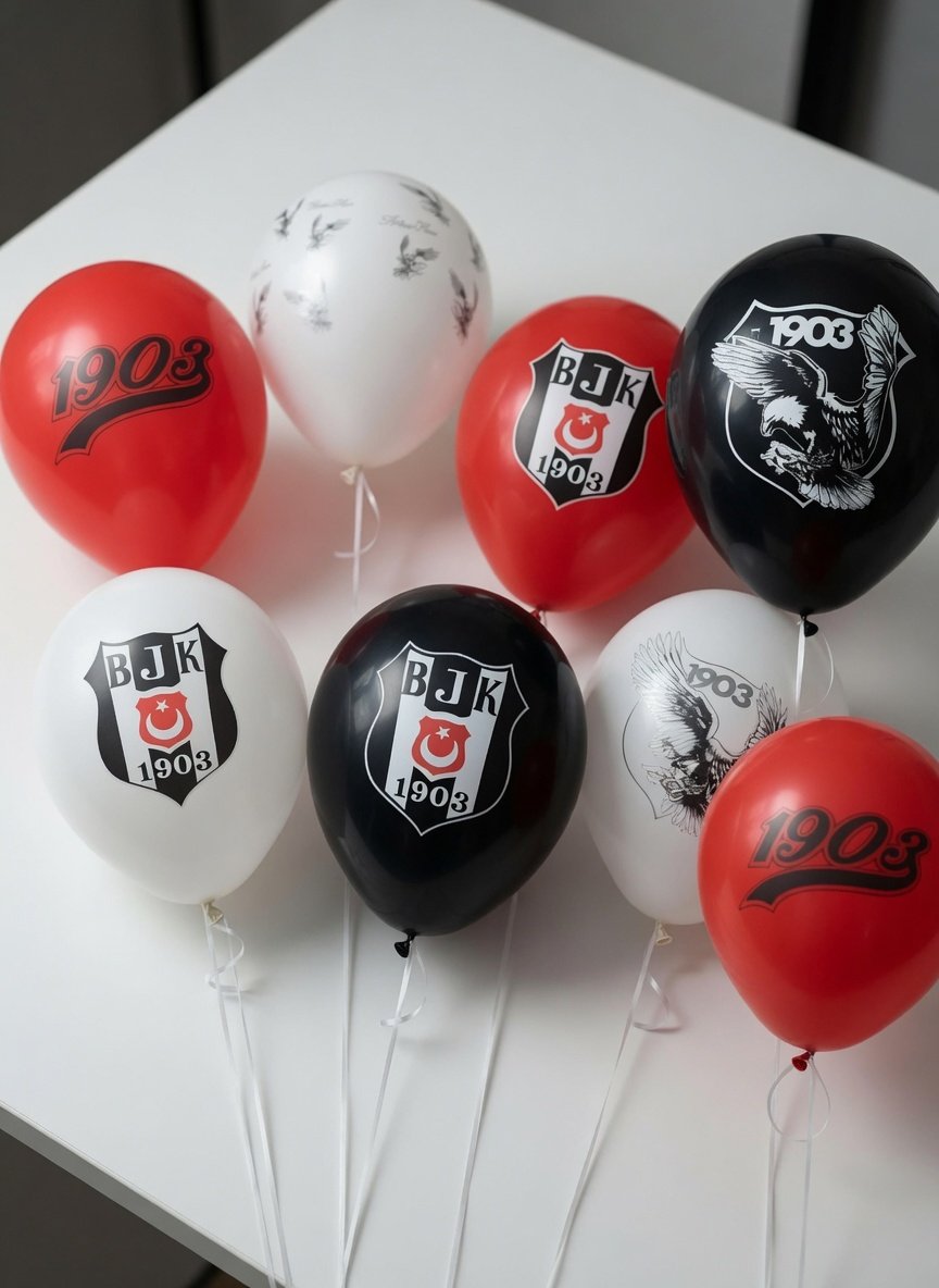 Balon Seti Beşiktaş lisanslı 12inç 8li paket
