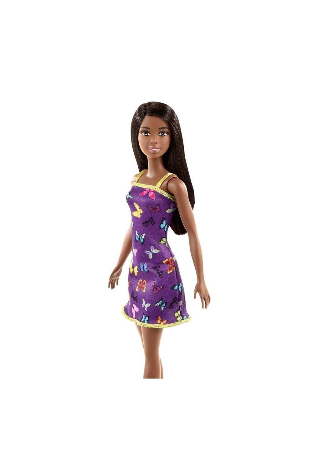 Barbie Şık Barbie Mor Kelebekli Elbiseli