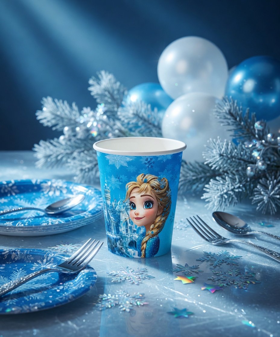 Bardak Karton Kar Prensesi 8 Parça- Frozen