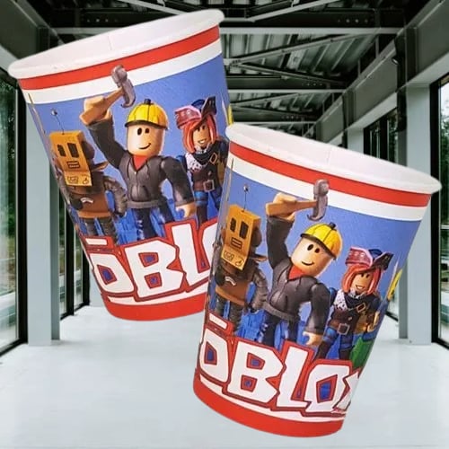 Bardak Roblox Karton Bardak 8li Paket Doğum Günü Bardağı7 cm en - 9 cm boy 
