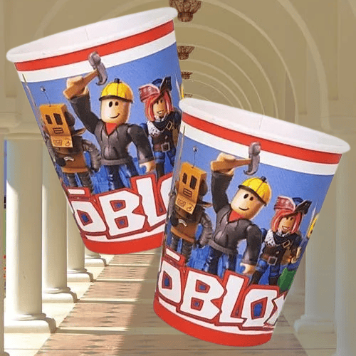 Bardak Roblox Karton Bardak 8li Paket Doğum Günü Bardağı7 cm en - 9 cm boy 