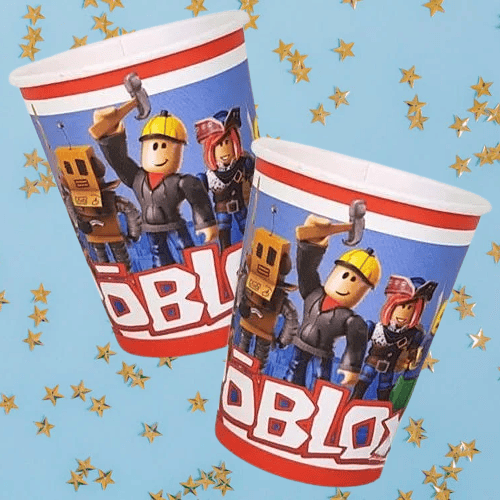 Bardak Roblox Karton Bardak 8li Paket Doğum Günü Bardağı7 cm en - 9 cm boy 