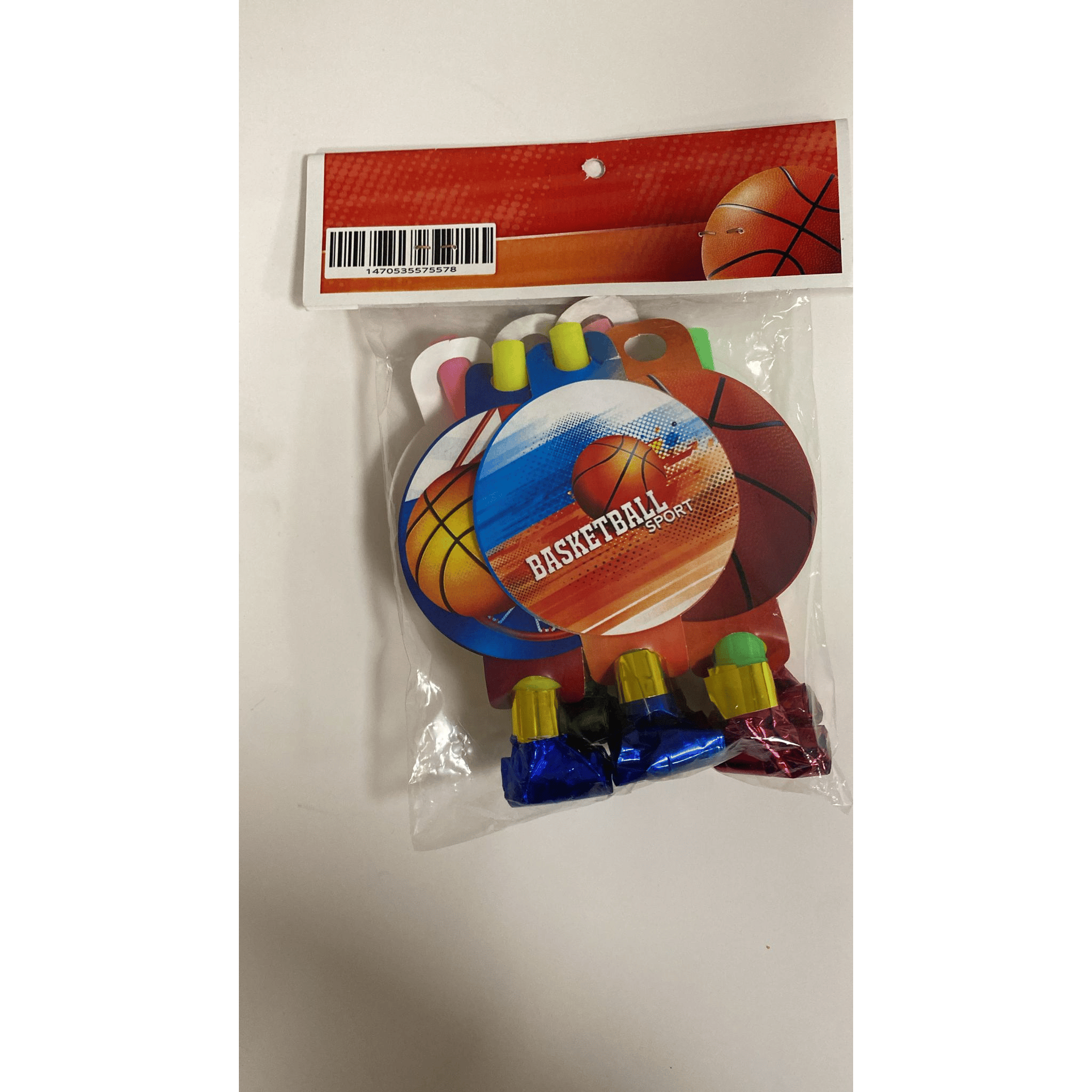 Basketbol temalı kaynana dili, parti düdüğü,(6lı paket) uzayan parti düdüğü,uzat çek düdük f