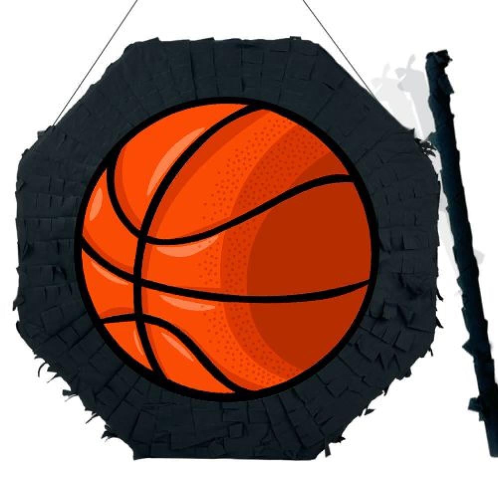 Basketbol Topu Pinyata 42cm + Sopası Doğum Günü Eğlencesi Pinyata patlatma parti zamanı