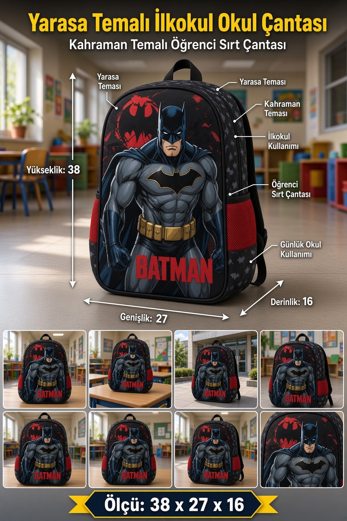 Batman Okul Çantası 2034-9
