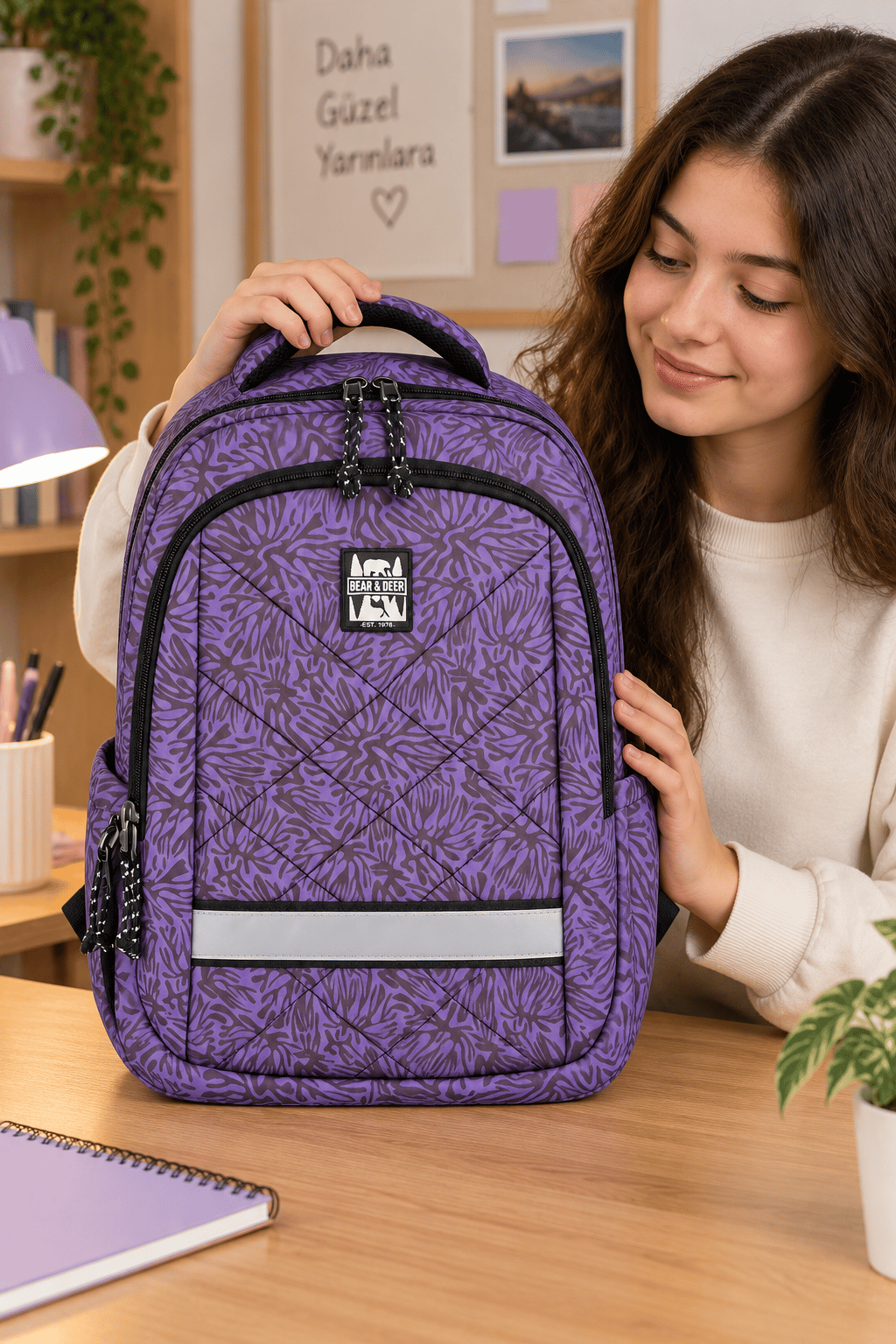 B&D Cosy Sırt Çantası Yosun Mor CN0123