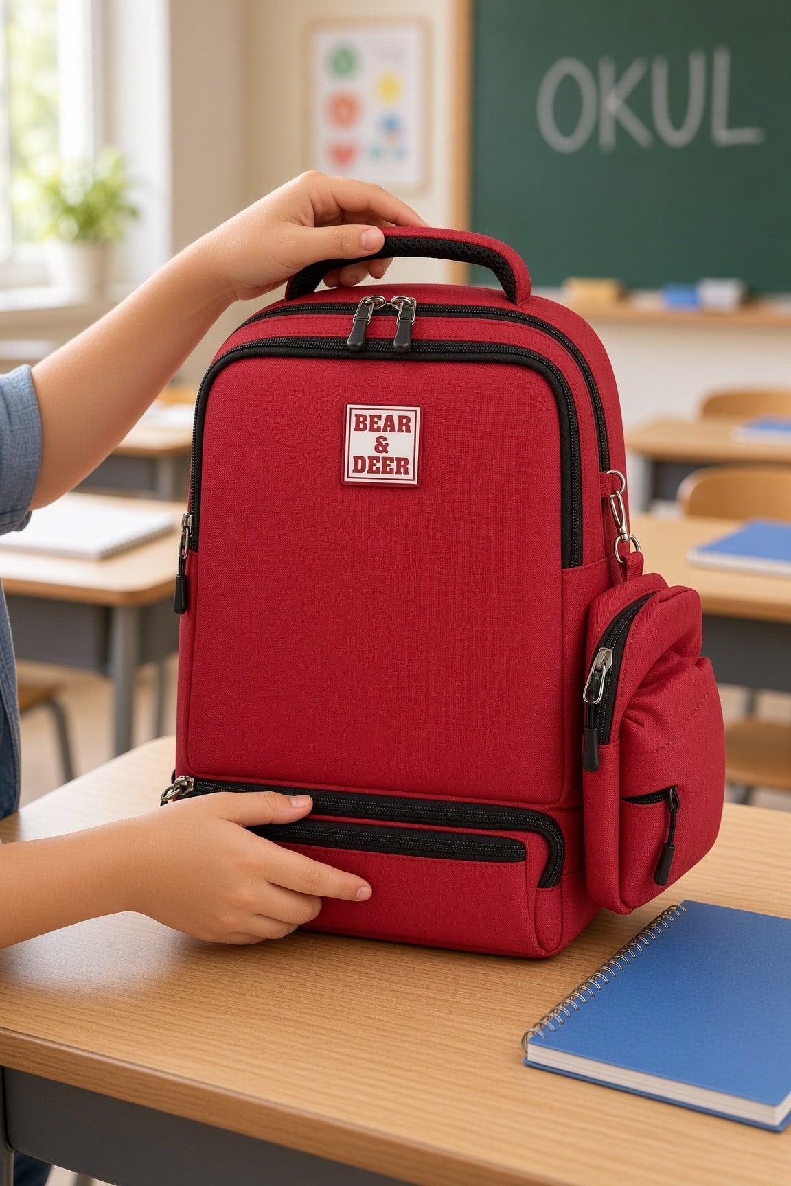 B&D Kangroo Sırt Çantası Kırmızı BD-CN0261