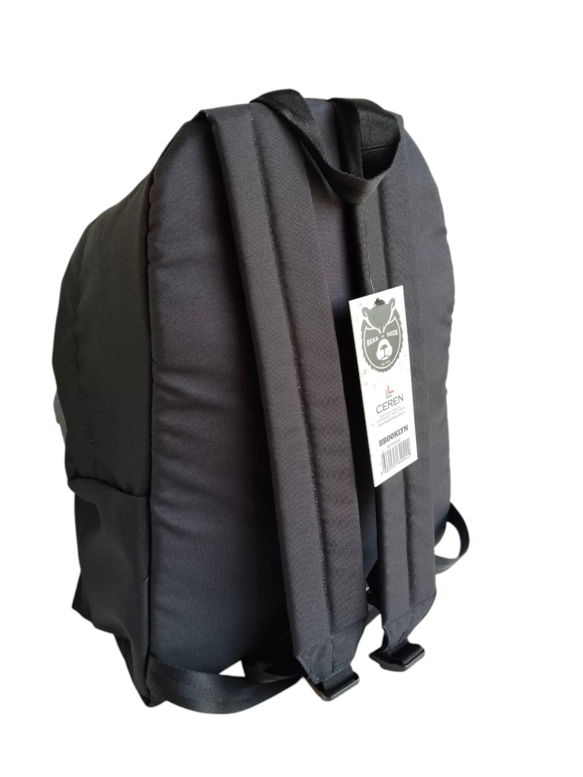 Bear & Deer Brooklyn Tek Göz Sırt Çantası Siyah BD-CN0202