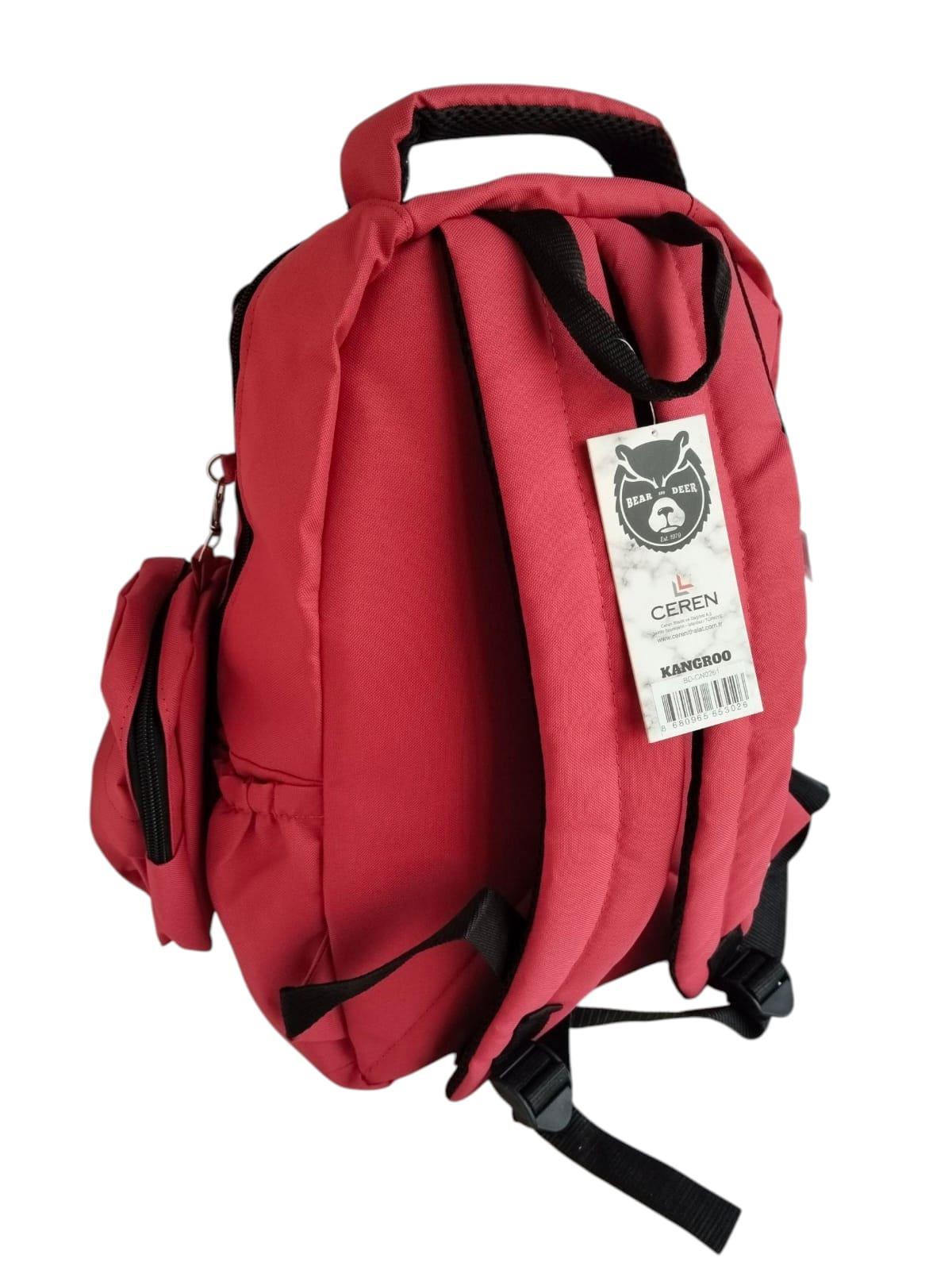 Bear & Deer Kangroo Sırt Çantası Kırmızı BD-CN0261