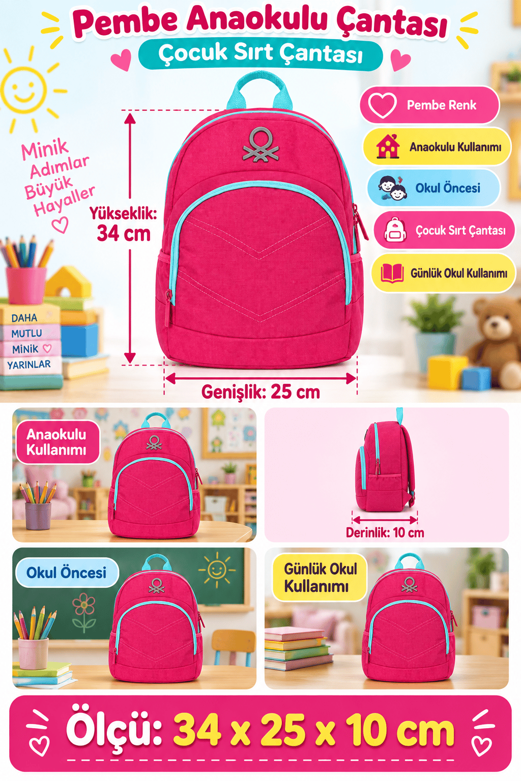 Benetton Anaokulu Çantası 70436