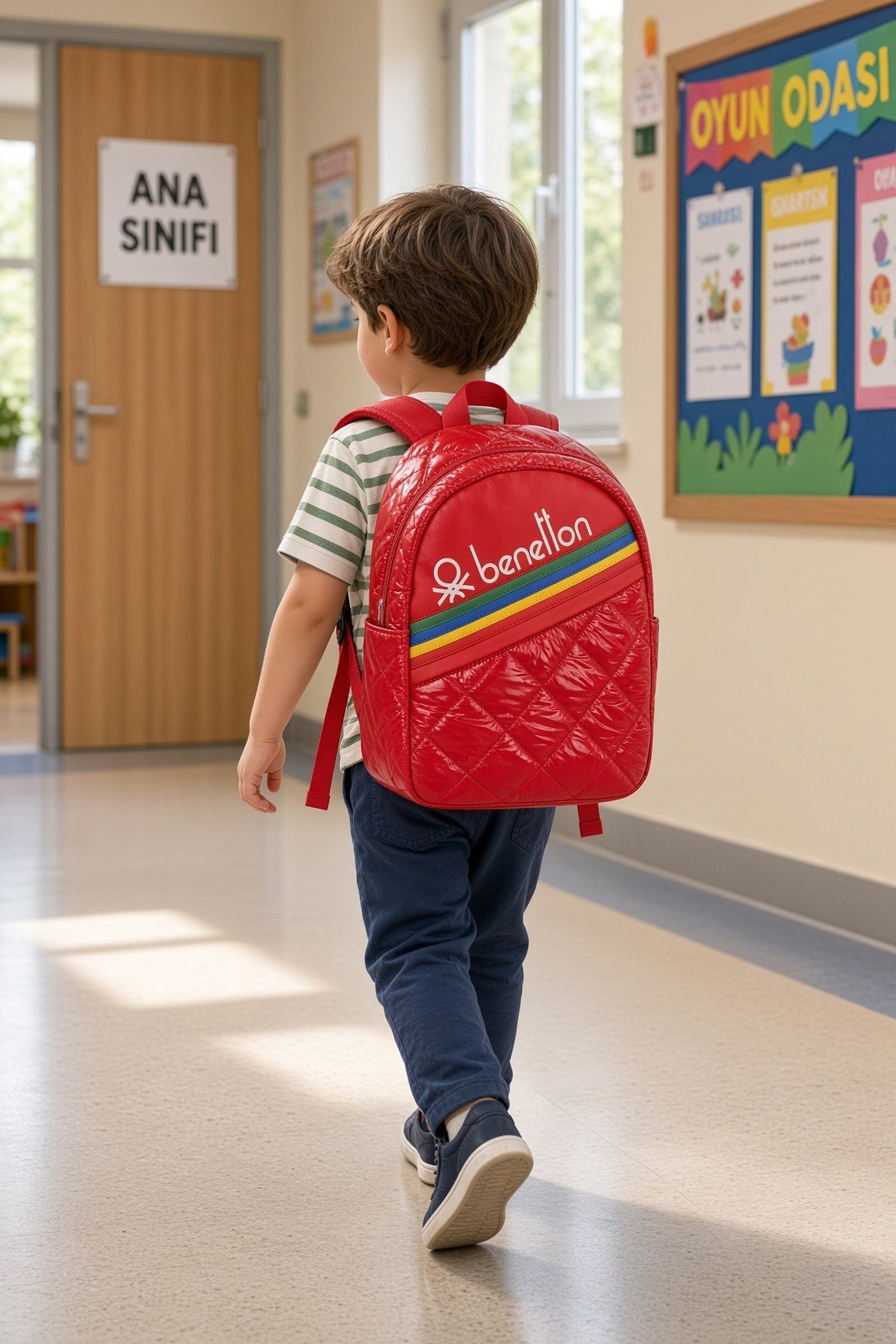 Benetton Anaokulu sırt çantası 70241 kırmızı