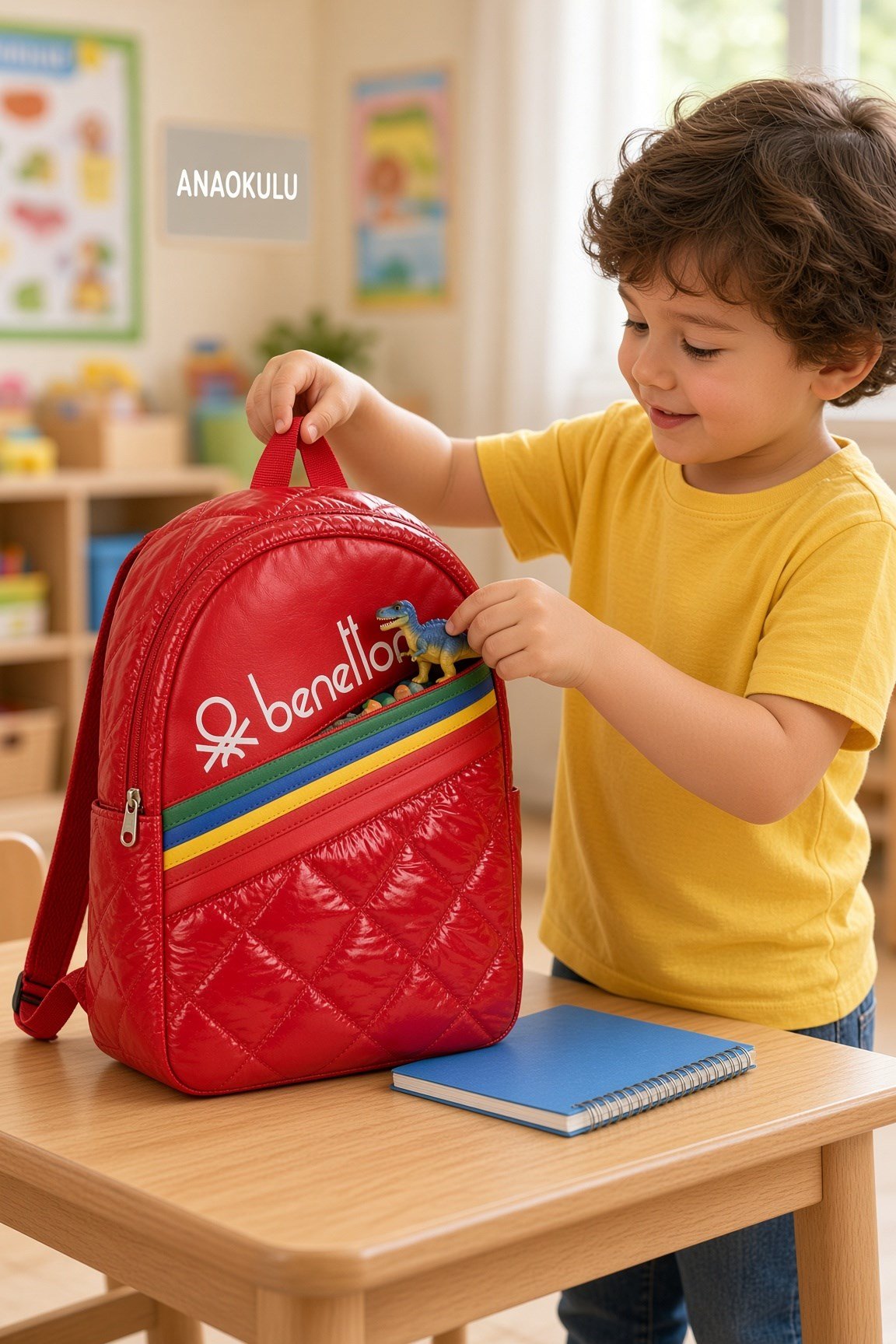 Benetton Anaokulu sırt çantası 70241 kırmızı