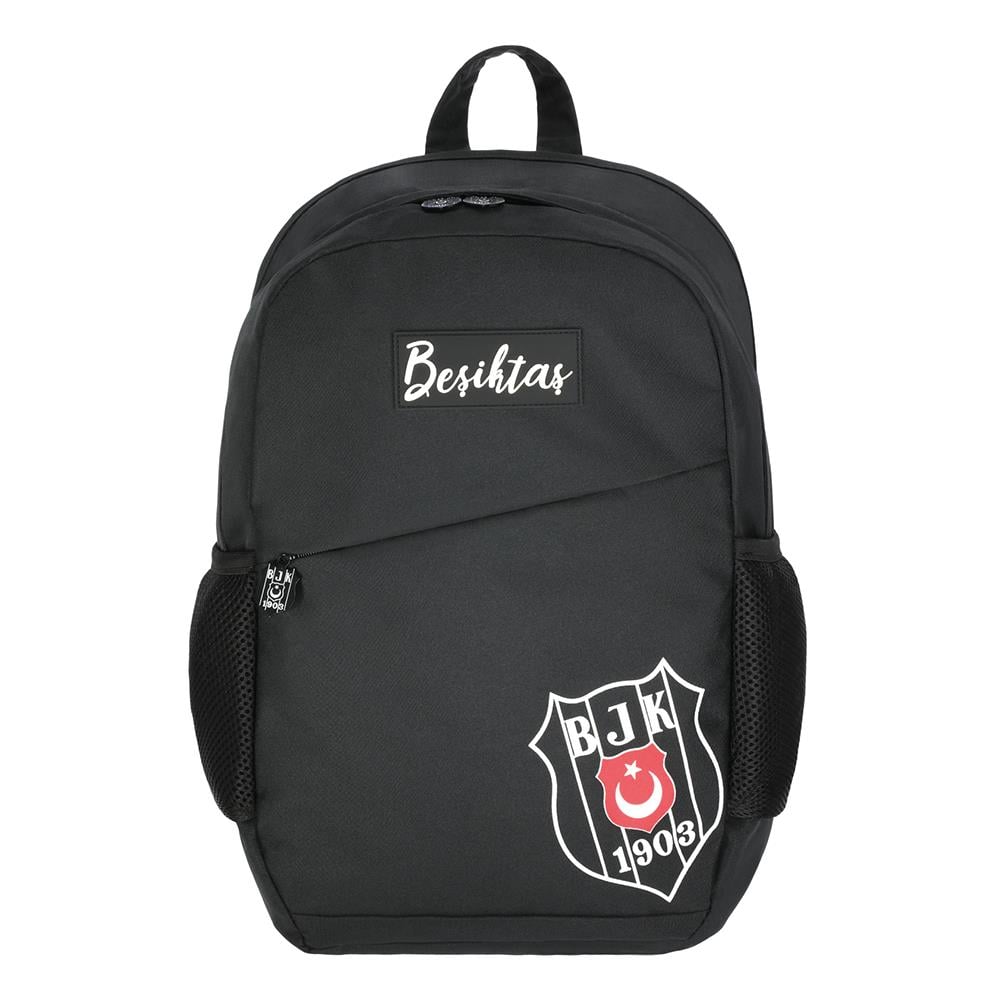 Beşiktaş Gümüş Logo Detaylı Comfort Sırt Çantası 25334 Beşiktaş Okul Çantası