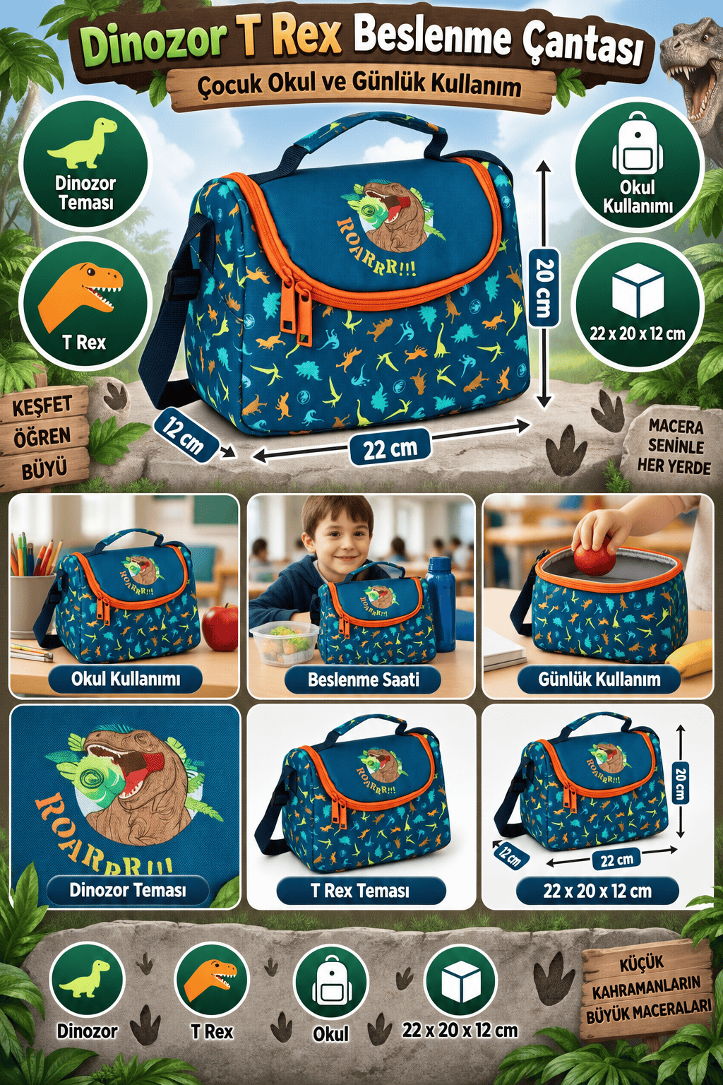 Beslenme Çantası 2122 jurassic world