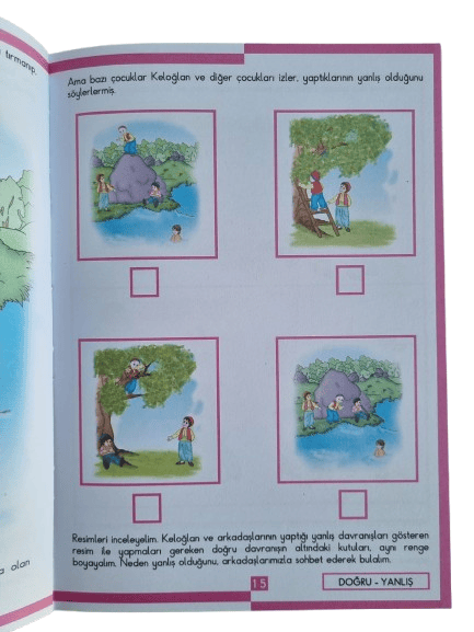 Bir varmış bir yokmuş Okul Öncesi kavram seti Masallarla Kavramlar eğitici aktivite kitap seti 6 kitap set