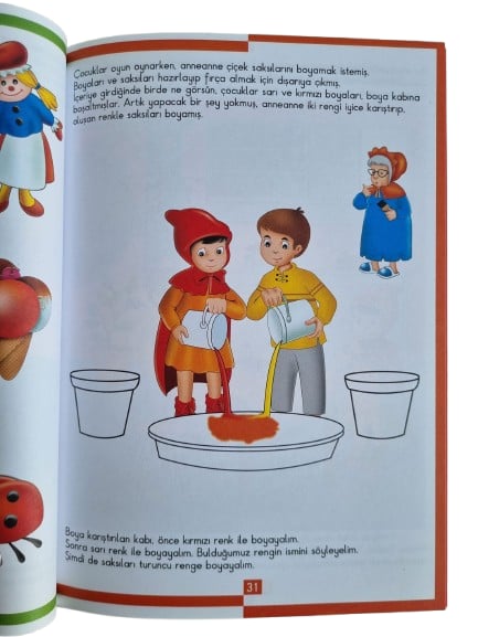 Bir varmış bir yokmuş Okul Öncesi kavram seti Masallarla Kavramlar eğitici aktivite kitap seti 6 kitap set