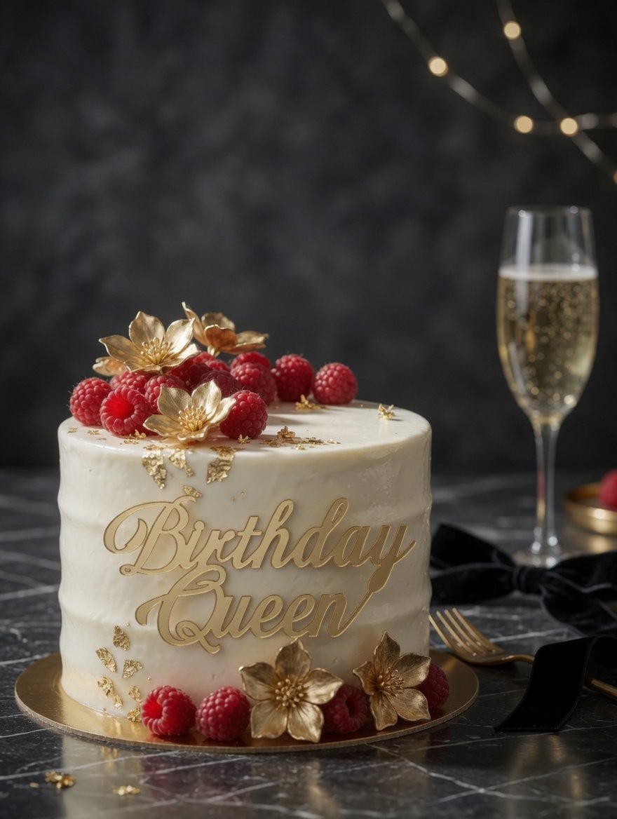 Birthday Queen Plexi Pasta Süsü Doğum Günü Cake Topper Parti Dekorasyonu