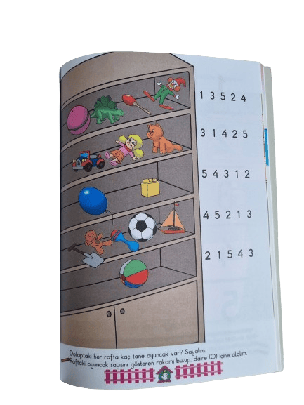 Bizim Sınıf Matematik 5-6 yaş okul öncesi Matematik eğitim ve aktivite kitabı (64 sf)