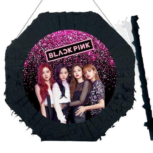 Black Pink Siyah Pinyata 42cm + Sopası Doğum Günü Eğlencesi Pinyata Patlatma Partisi