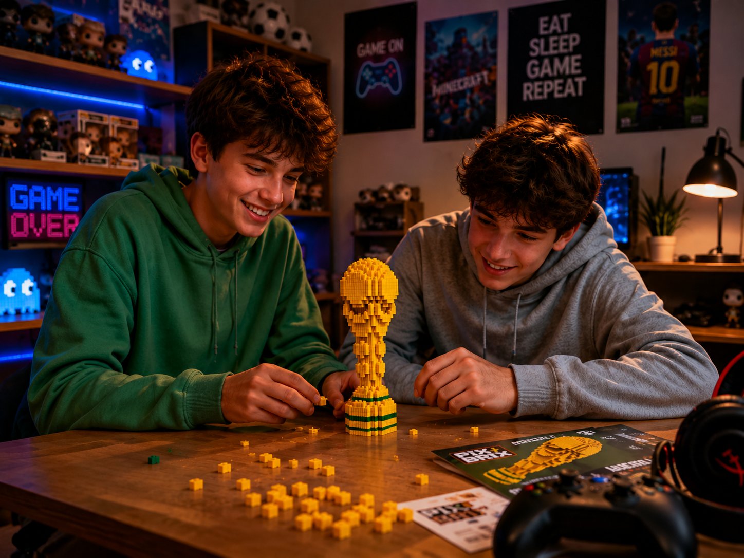 Bricks Pikel dünya kupası pixel lego 1220 +parça