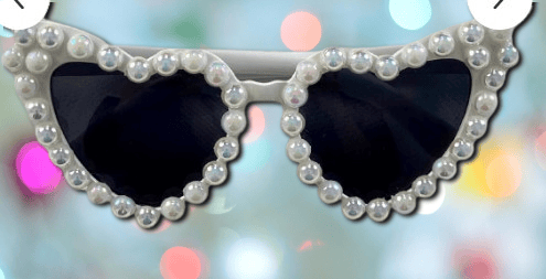 Bride Bekarlığa Veda Gelin Gözlüğü Kalp Şekinde incili beyaz göz