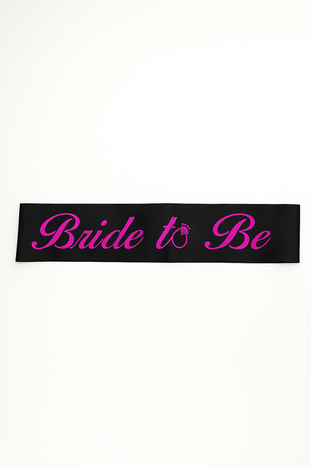 Bride To Be Bekarlığa Veda Kuşak Siyah Saten üstüne Fuşya pembe renkli parti kuşağı