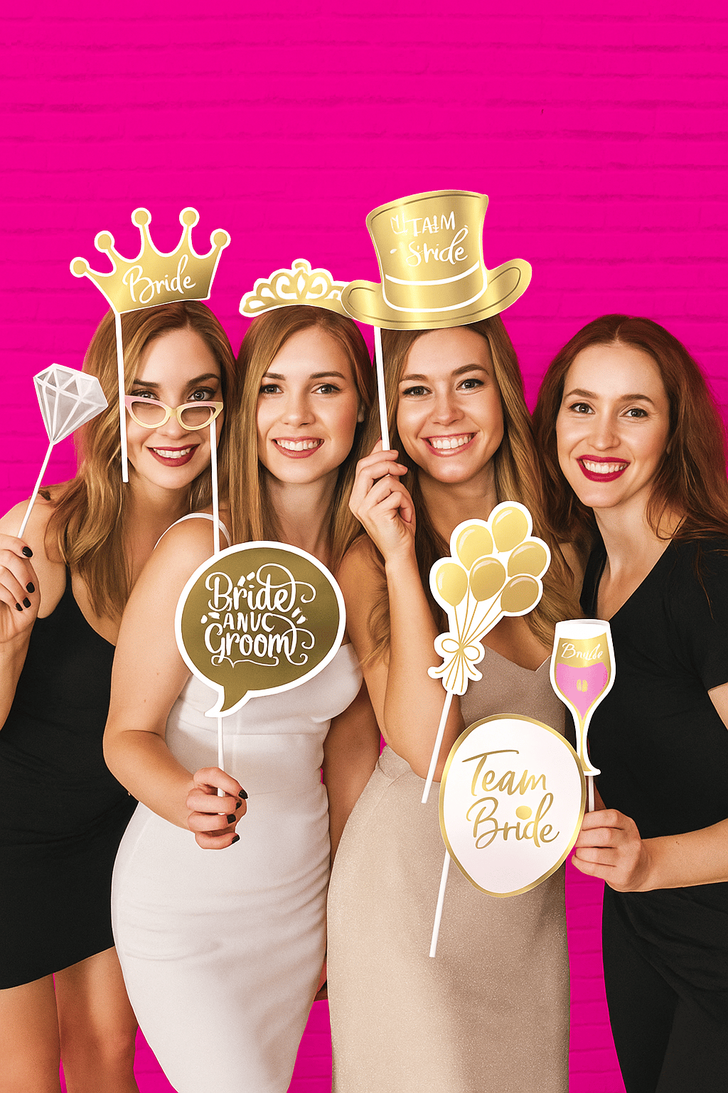 BRIDE TO BE Konuşma Balonu 12'li Set | Bekarlığa Veda Partisi Fotoğraf Çekim Aksesuarı