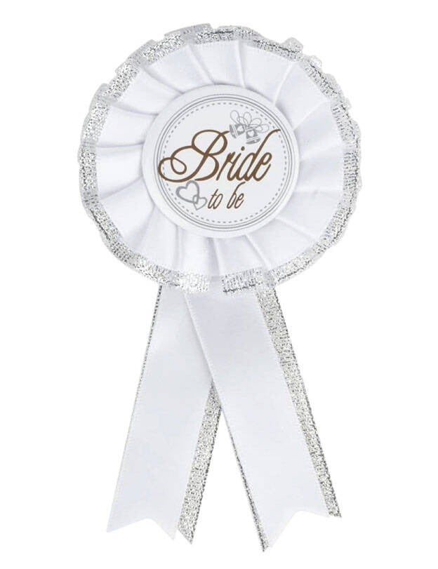 Bride Yaka Kokartı ortası metal rozet bride to be