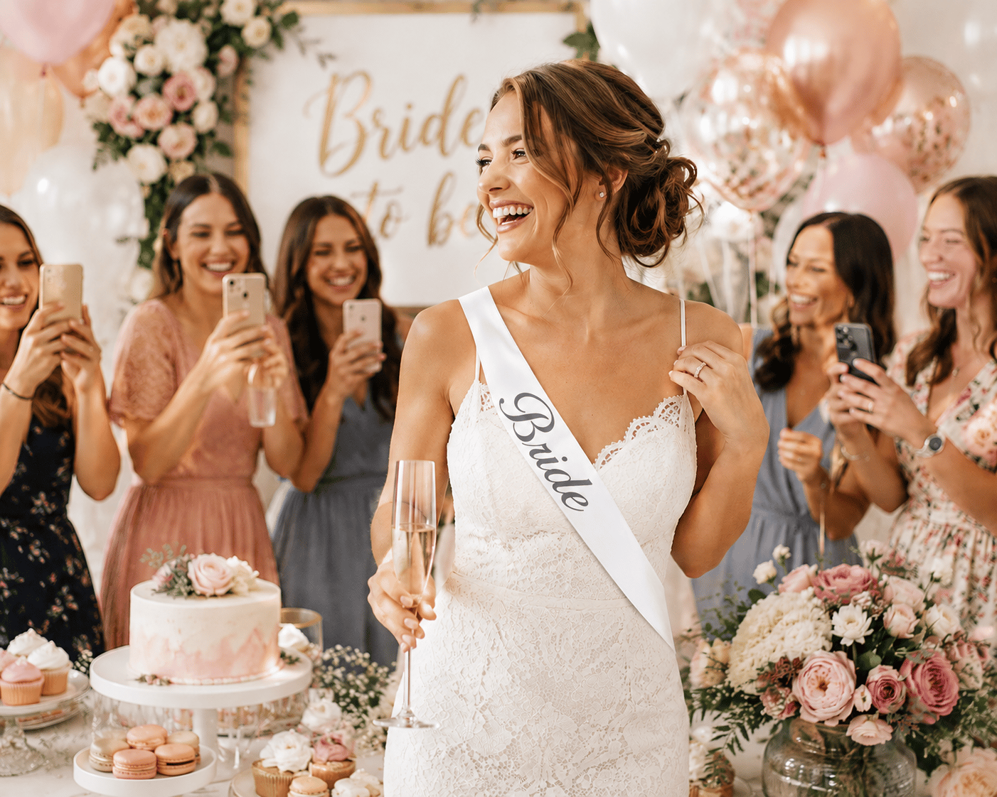 Bride yazılı Kuşak Beyaz üstü gümüş yaldızlı