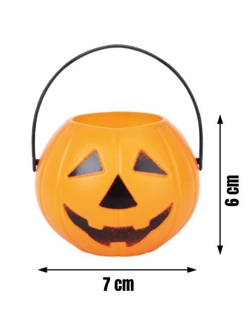 Cadılar Bayramı Halloween Bal Kabağı Mumluk 8 Cm 6lı şeker kovası Aksesuar