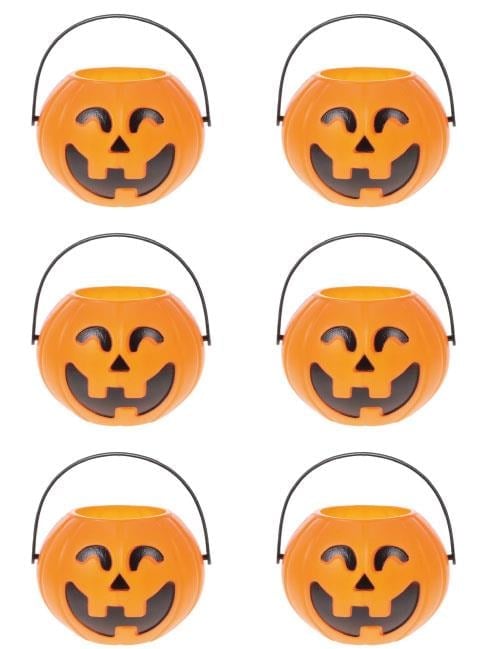 Cadılar Bayramı Halloween Bal Kabağı Mumluk 8 Cm 6lı şeker kovası Aksesuar