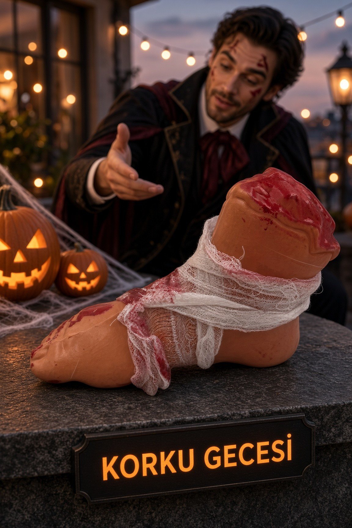 Cadılar Bayramı Halloween Plas. Kesik AYAK sargılı