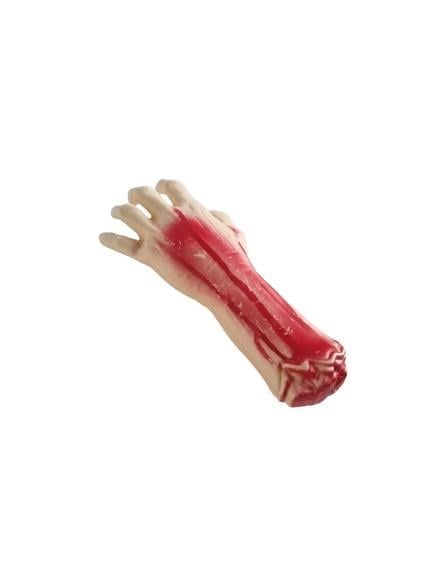 Cadılar Bayramı Halloween Plastik Kanlı Kesik El 32x15 cm Kanlı Korku Aksesuarı