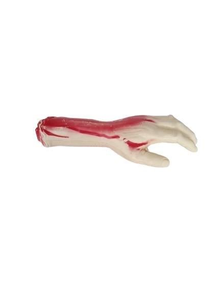 Cadılar Bayramı Halloween Plastik Kanlı Kesik El 32x15 cm Kanlı Korku Aksesuarı