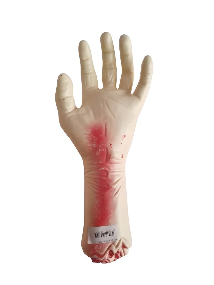 Cadılar Bayramı Halloween Plastik Kanlı Kesik El 32x15 cm Kanlı Korku Aksesuarı