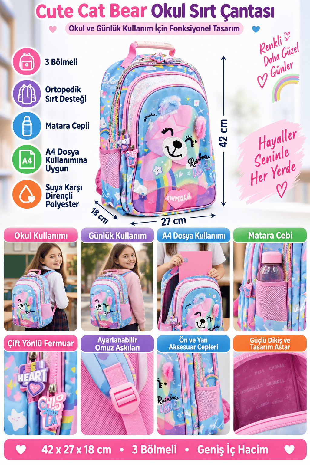 Chımola Cute Cat Bear 16