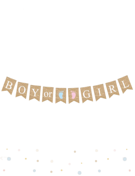 Cinsiyet Banner Cinsiyet Jüt Görünümlü Boy Girl 10