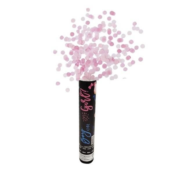 Cinsiyet Partisi Konfeti 35 cm Cinsiyet Belirleme kız PEMBE baby shower, kaliteli lüks gold başlıklı