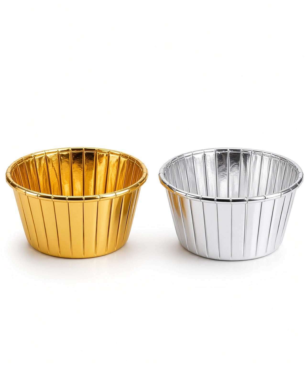 Cupcake Kapsülü 24'lü 12 Gold-12 Gümüş Varaklı asetat kutulu