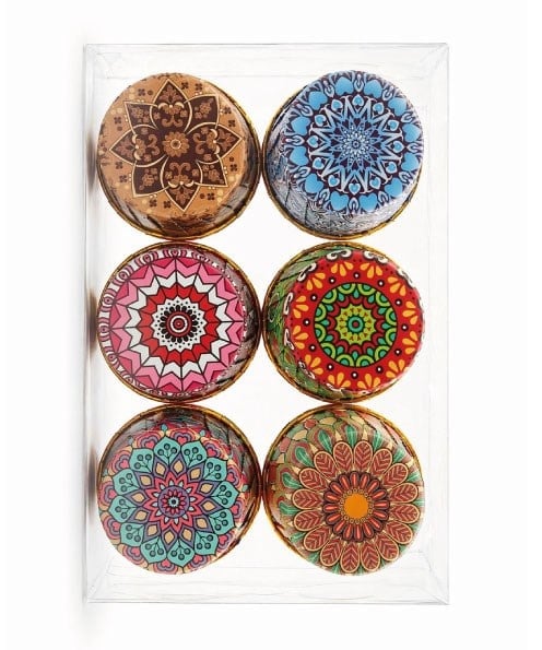 Cupcake Kapsülü 24'lü Mandala Densenli Gold Varaklı asetat kutulu