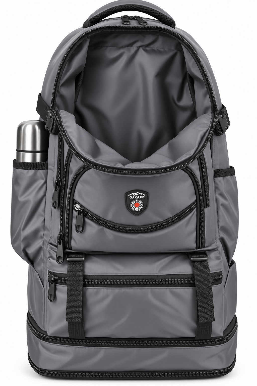 Dağcı Çantası Gri Outdoor Trekking Doğa Yürüyüşü Sırt Çantası Kamp 52x35x19 cm