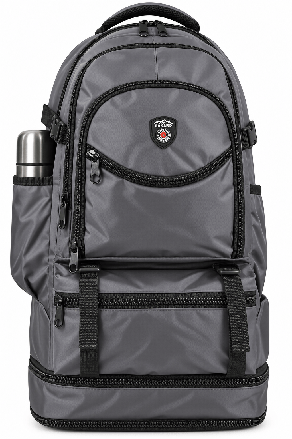Dağcı Çantası Gri Outdoor Trekking Doğa Yürüyüşü Sırt Çantası Kamp 52x35x19 cm