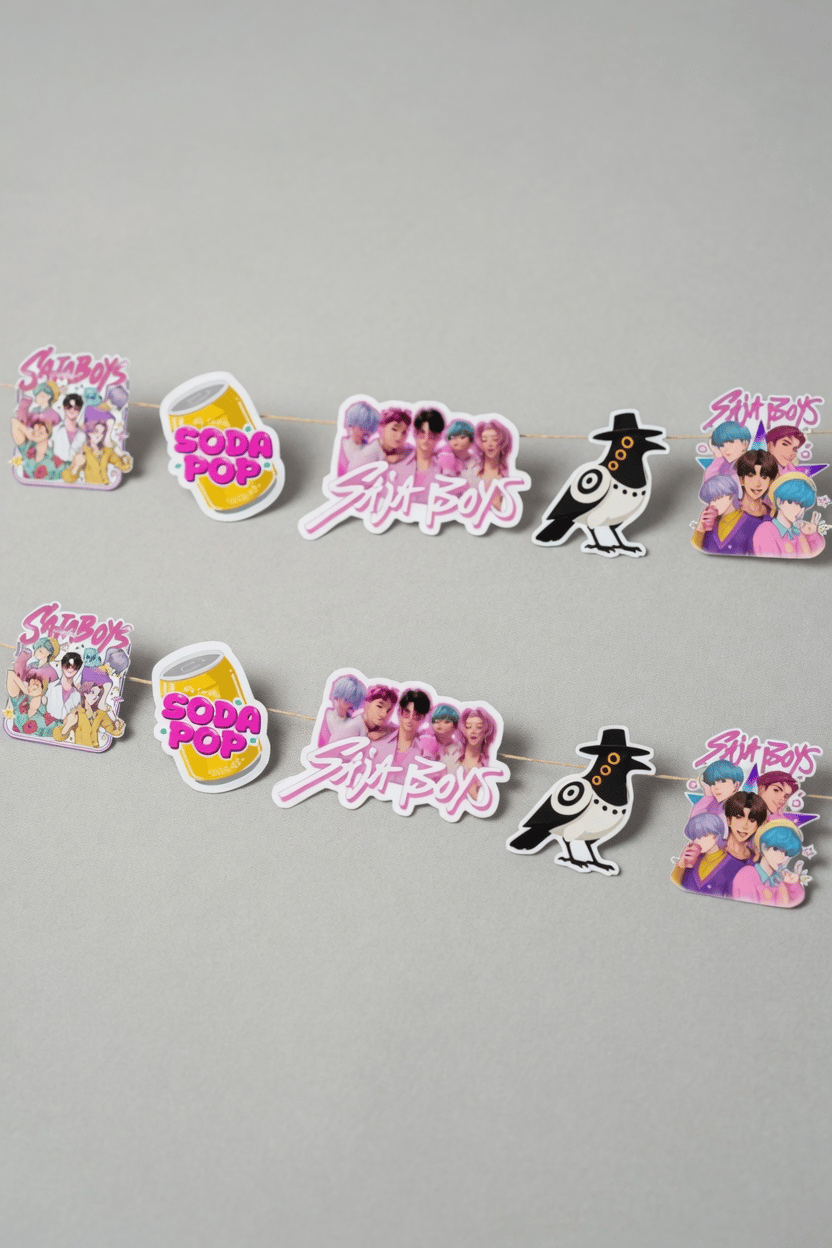Dekoratif banner 170x16 cm K-POP SAJA BOYS