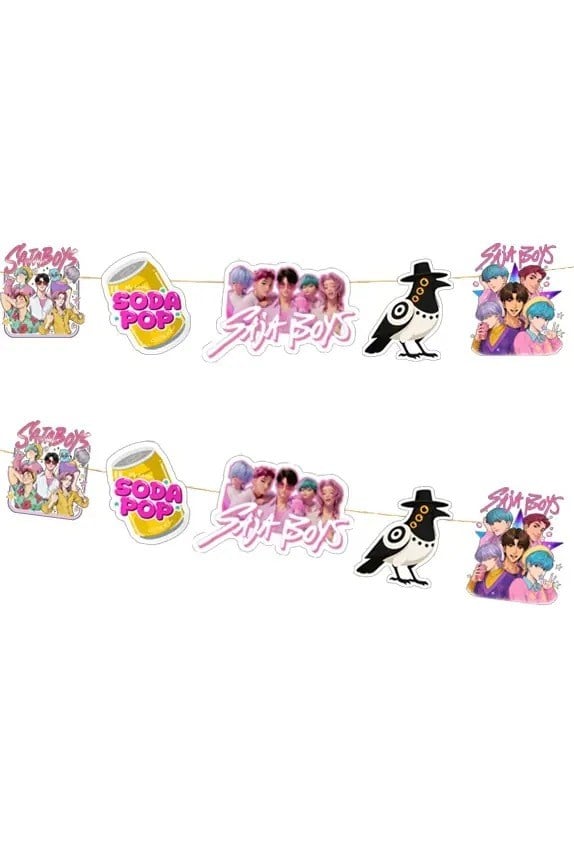 Dekoratif banner 170x16 cm K-POP SAJA BOYS