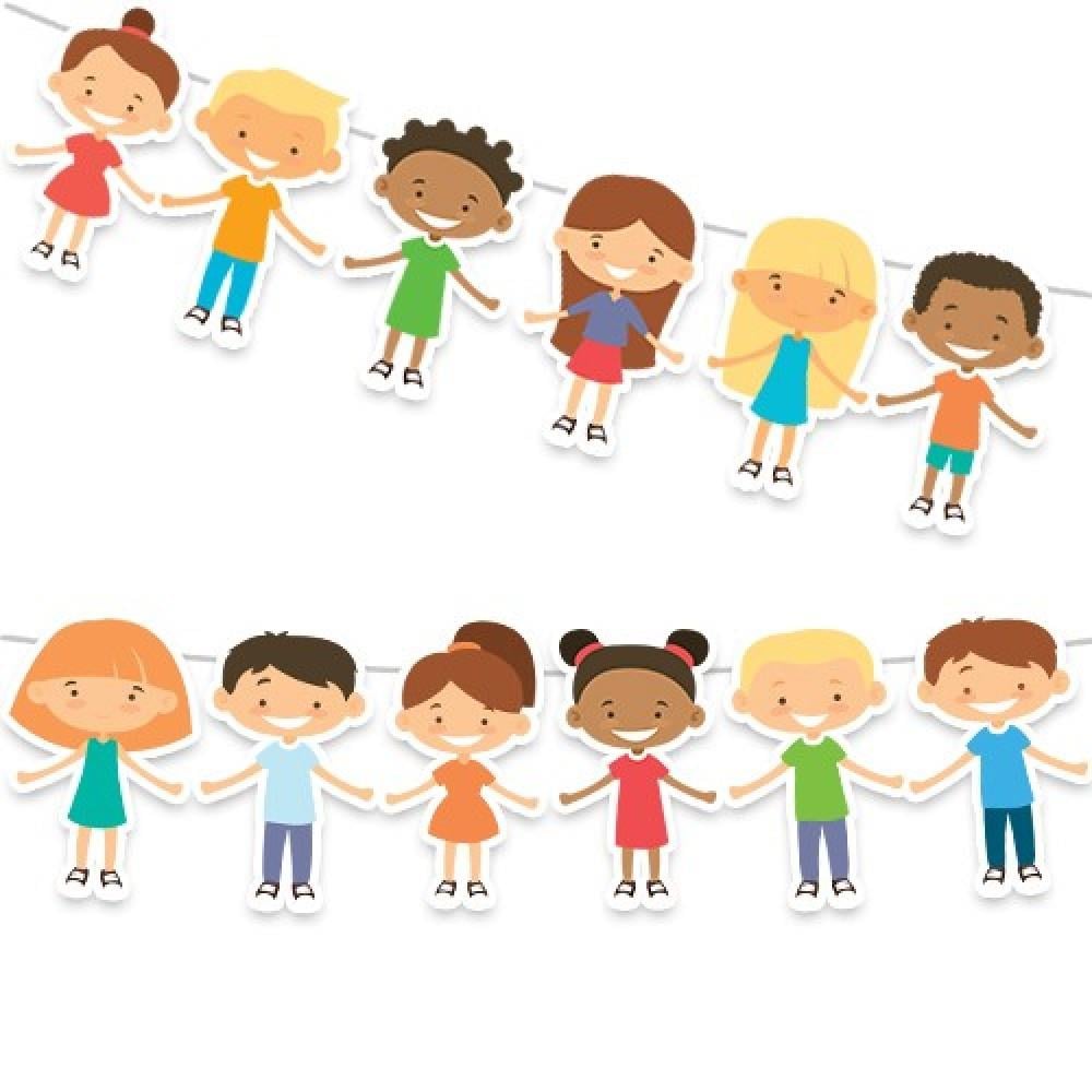 Dekoratif banner 23 NİSAN neşeli çocuklar 180*17