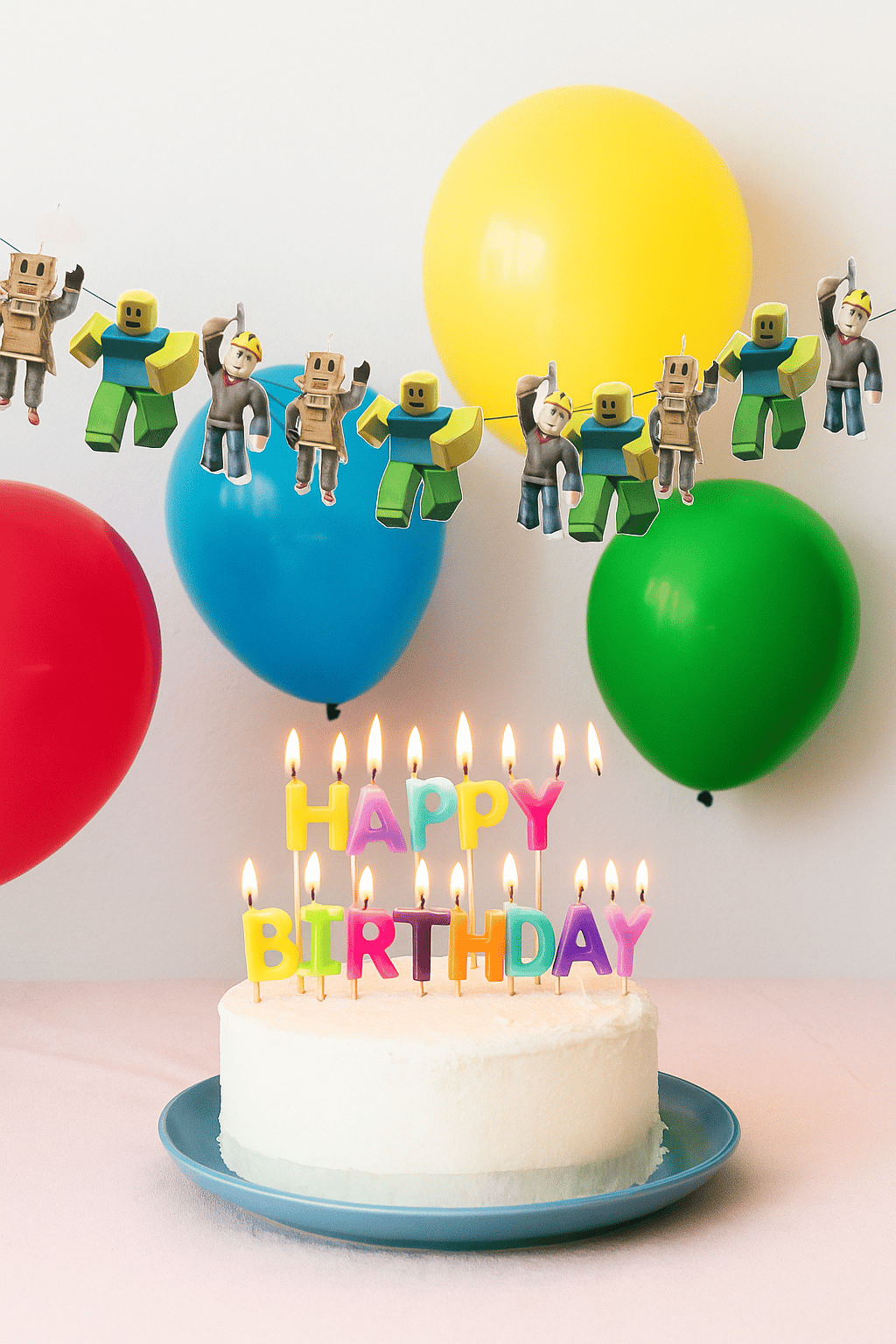 Dekoratif banner Roblox Temalı 160x17 cm Doğum Günü Parti Süsü