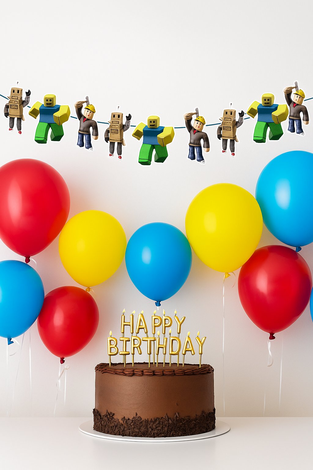 Dekoratif banner Roblox Temalı 160x17 cm Doğum Günü Parti Süsü